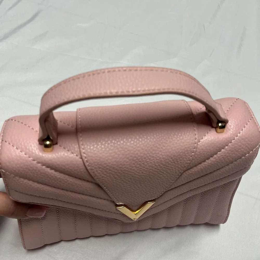 Crossi Vegan Leather Quilted Satchel‎ Crossbody Bag